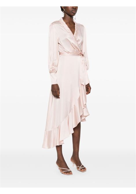 Light pink wrap silk midi dress Zimmermann - women ZIMMERMANN | 8066DR25RPTL