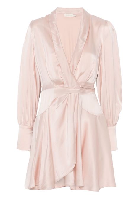 Light pink silk wrap mini dress Zimmermann - women ZIMMERMANN | 8067DR25RPTL