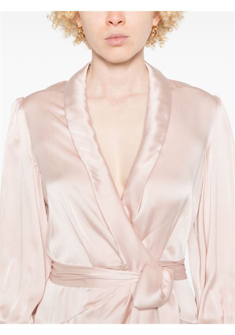 Light pink silk wrap mini dress Zimmermann - women ZIMMERMANN | 8067DR25RPTL