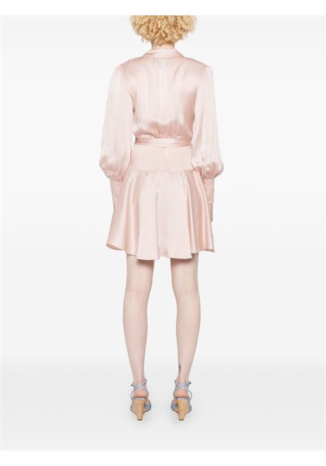 Light pink silk wrap mini dress Zimmermann - women ZIMMERMANN | 8067DR25RPTL