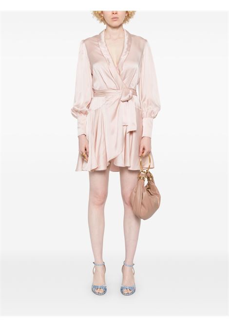 Light pink silk wrap mini dress Zimmermann - women ZIMMERMANN | 8067DR25RPTL