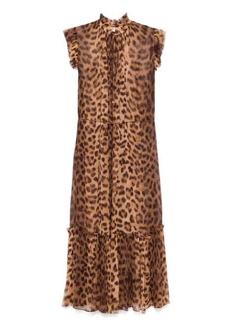 Abito midi Crush Flutter con stampa leopardata Zimmermann - donna