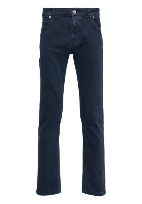 Blue low-rise tapered jeans Eleventy - men